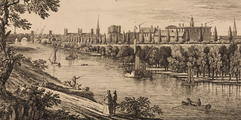 An 18th century view of York from the River Ouse