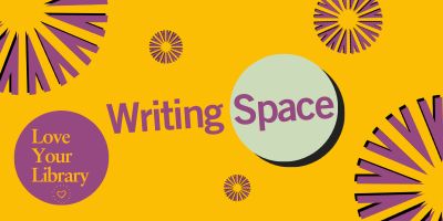 The writing space and love your library logo's combined.