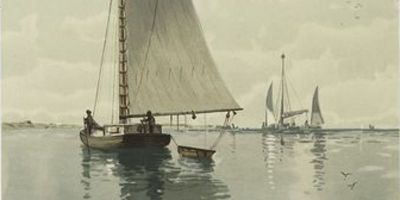 Blue Point oyster boats by Alfred Thomas Bricher