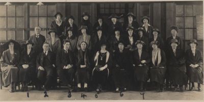 Group photo showing The Women's Engineering Society Conference in 1929