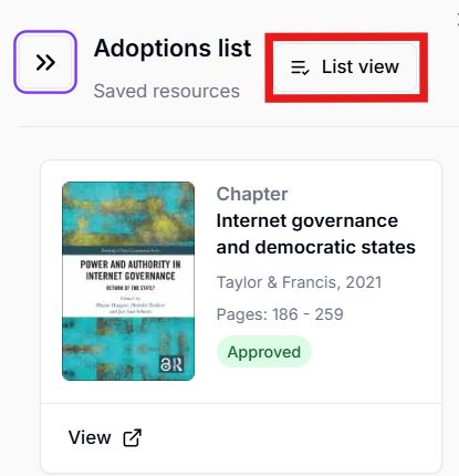 A screenshot of the Sylla system that shows how to create a list of books to add to your reading list.