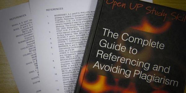 A book on referencing with examples of referencing pages