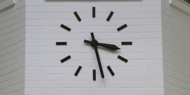 Wall clock in Brotherton West Building