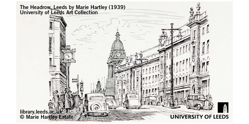 The Headrow, Leeds by Marie Hartley, University of Leeds Art Collection