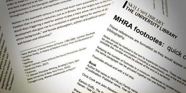 Example of MHRA footnotes